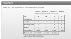 Vidnami Affiliate Sales Report